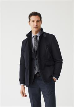 Pertegaz parka azul marino para hombre